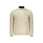 U.S. Grand Felpa Uomo Beige Mezza Zip Felpata Logo Felpe - foto prodotto