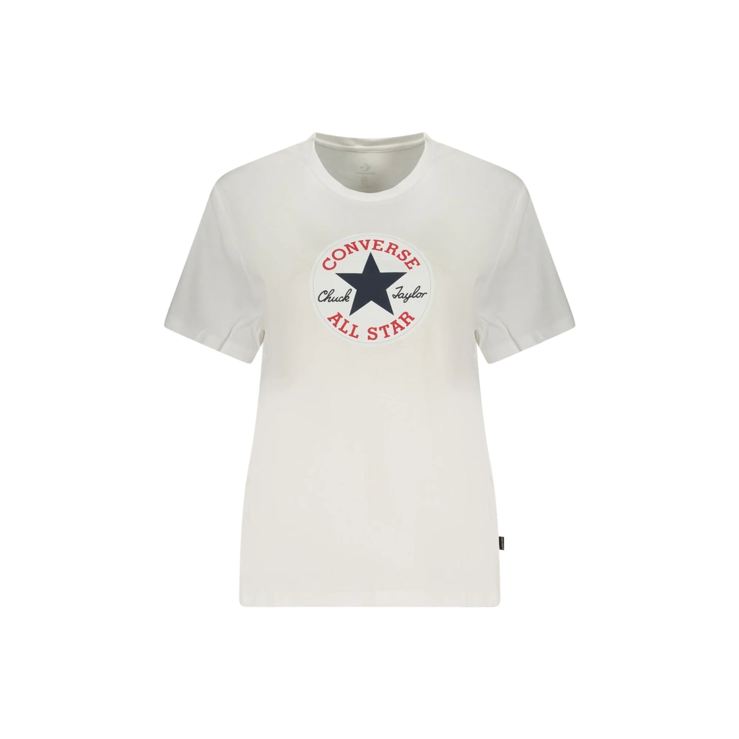 CONVERSE T-SHIRT MANICHE CORTE DONNA BIANCO