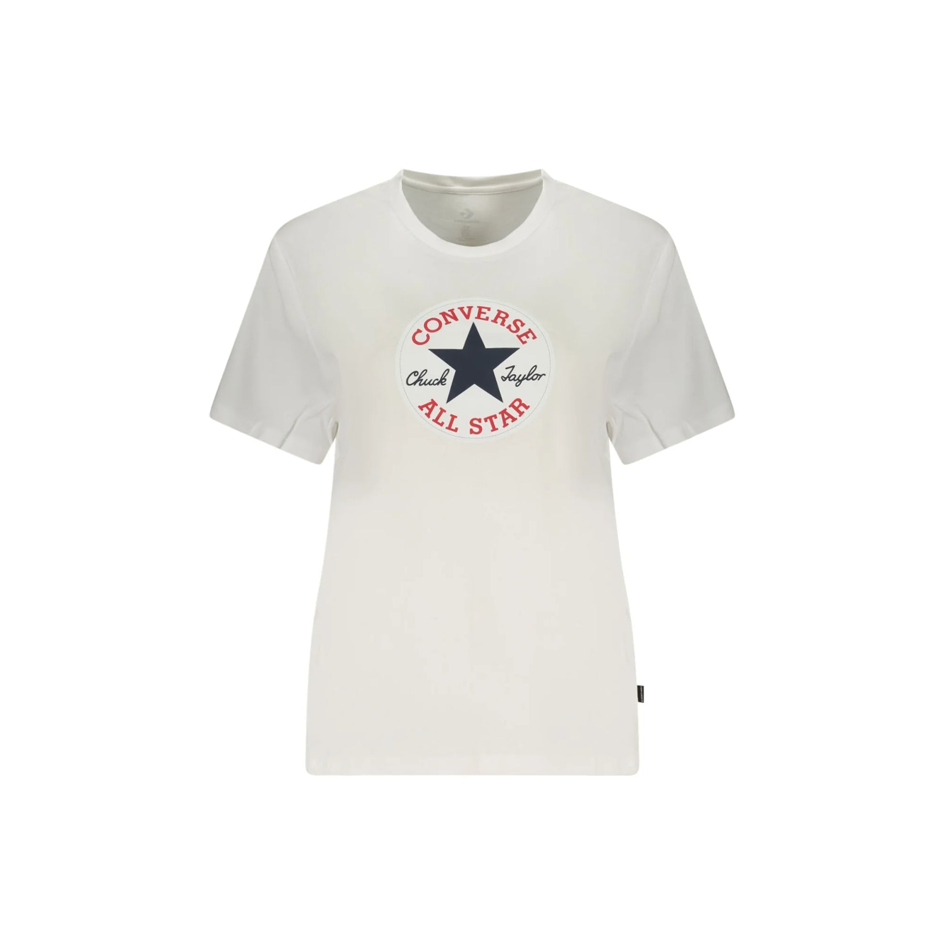 CONVERSE T-SHIRT MANICHE CORTE DONNA BIANCO