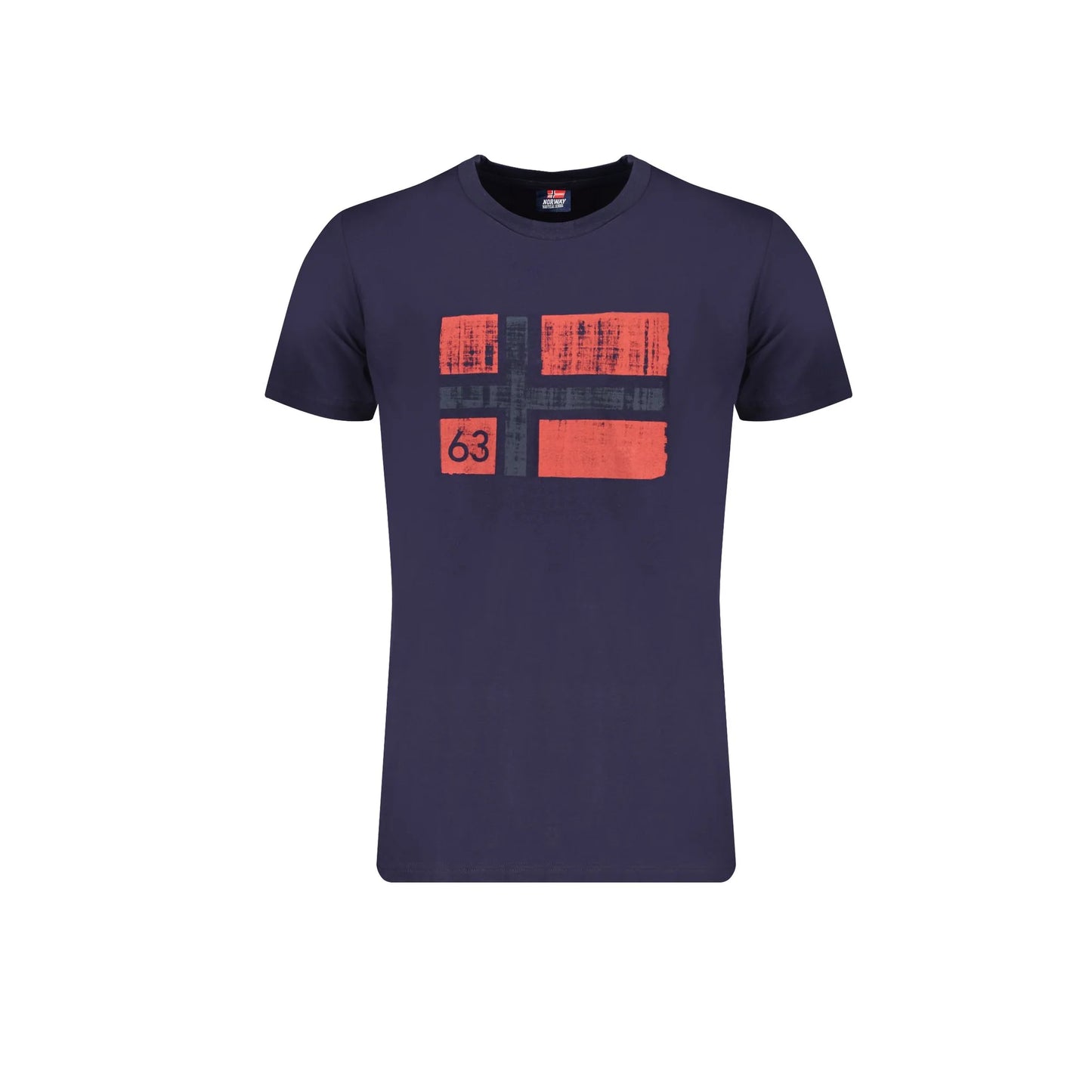 Norway 1963 T-Shirt Uomo Blu Maniche Corte Stampa Logo - foto prodotto