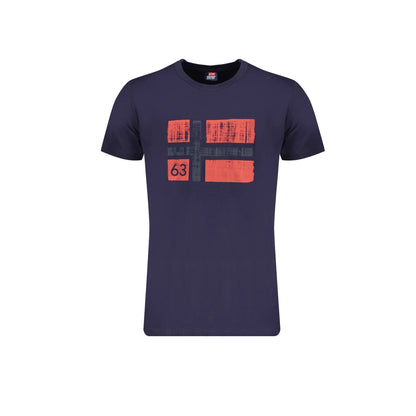 Norway 1963 T-Shirt Uomo Blu Maniche Corte Stampa Logo - foto prodotto