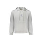 Calvin Klein Felpa Uomo Grigia Cappuccio Garzata Tascone Ricamo Felpe Grigio - foto prodotto