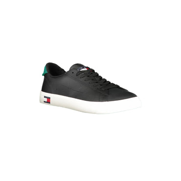 Tommy Hilfiger Sneakers Uomo Nere Dettagli a Contrasto Logo nero - vista 2