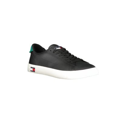 Tommy Hilfiger Sneakers Uomo Nere Dettagli a Contrasto Logo nero - vista 2