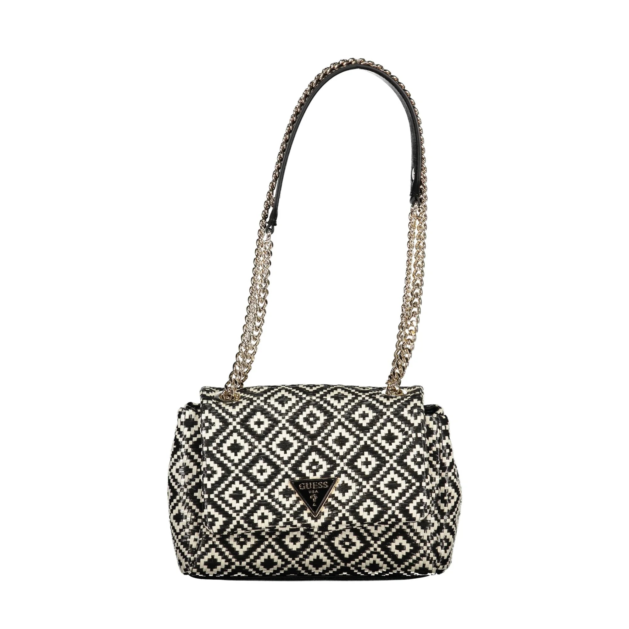 GUESS JEANS Borsa Donna a Tracolla Nera Rianee con Catena e Clip Borse Nero - foto prodotto