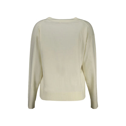 Guess Jeans Maglia Cardigan Donna Bianco Logo Maglie - vista 2