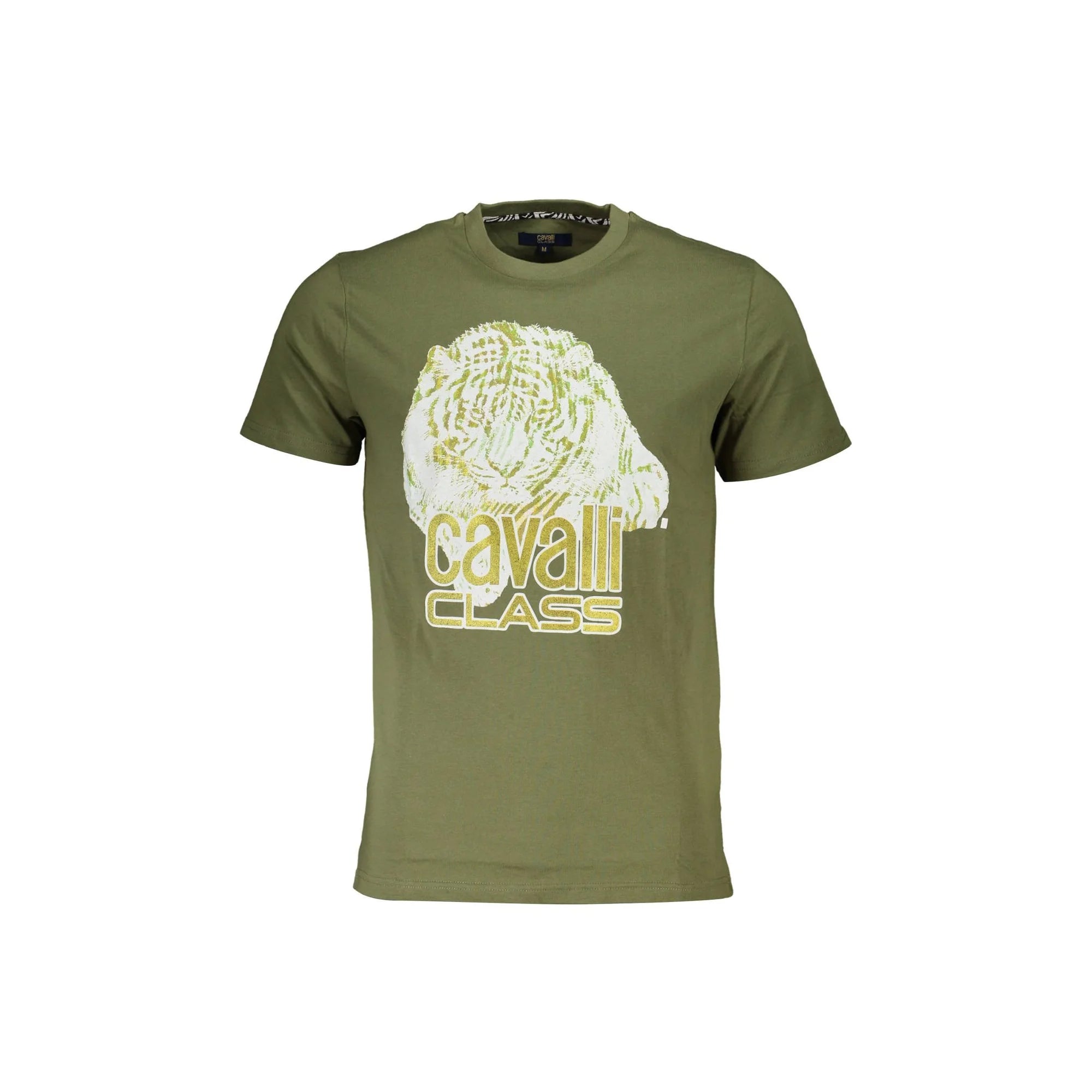 Cavalli Class T-Shirt Maniche Corte Uomo Verde Stampa - foto prodotto