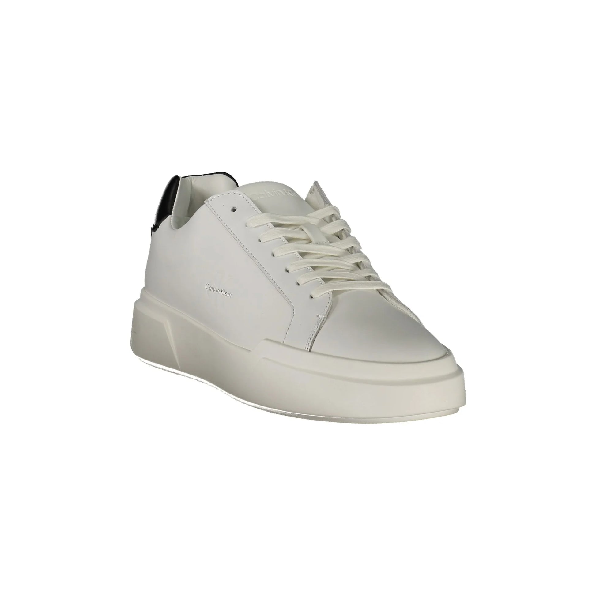 CALVIN KLEIN Sneakers Uomo Bianche con Lacci e Dettagli in Nero - vista 2