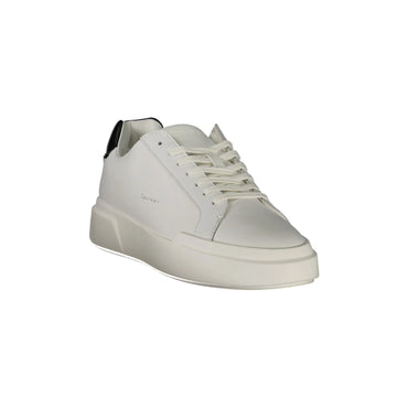 CALVIN KLEIN Sneakers Uomo Bianche con Lacci e Dettagli in Nero - vista 2
