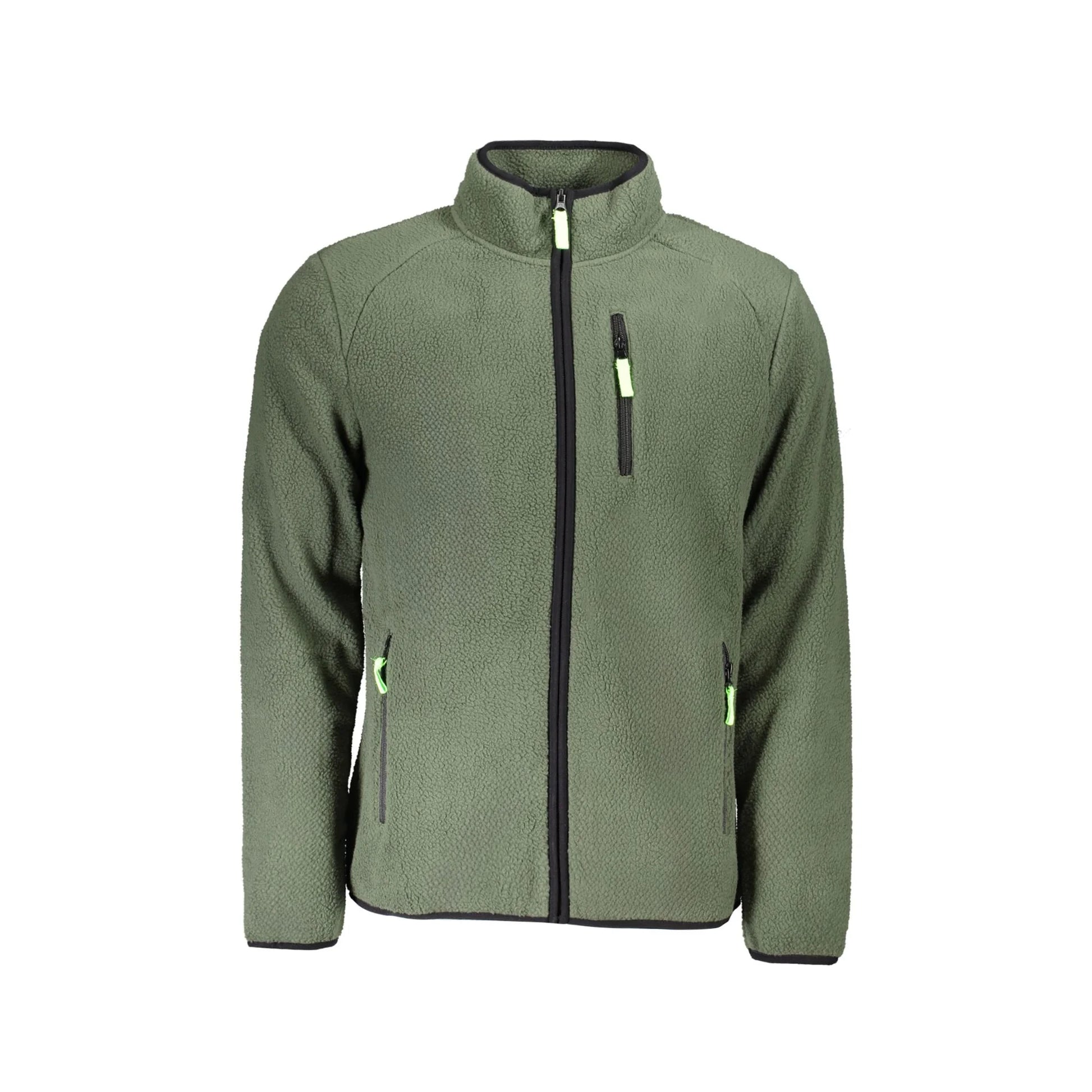 Norway 1963 Felpa Uomo Verde Zip Dettagli Contrasto Applicazione Felpe - foto prodotto