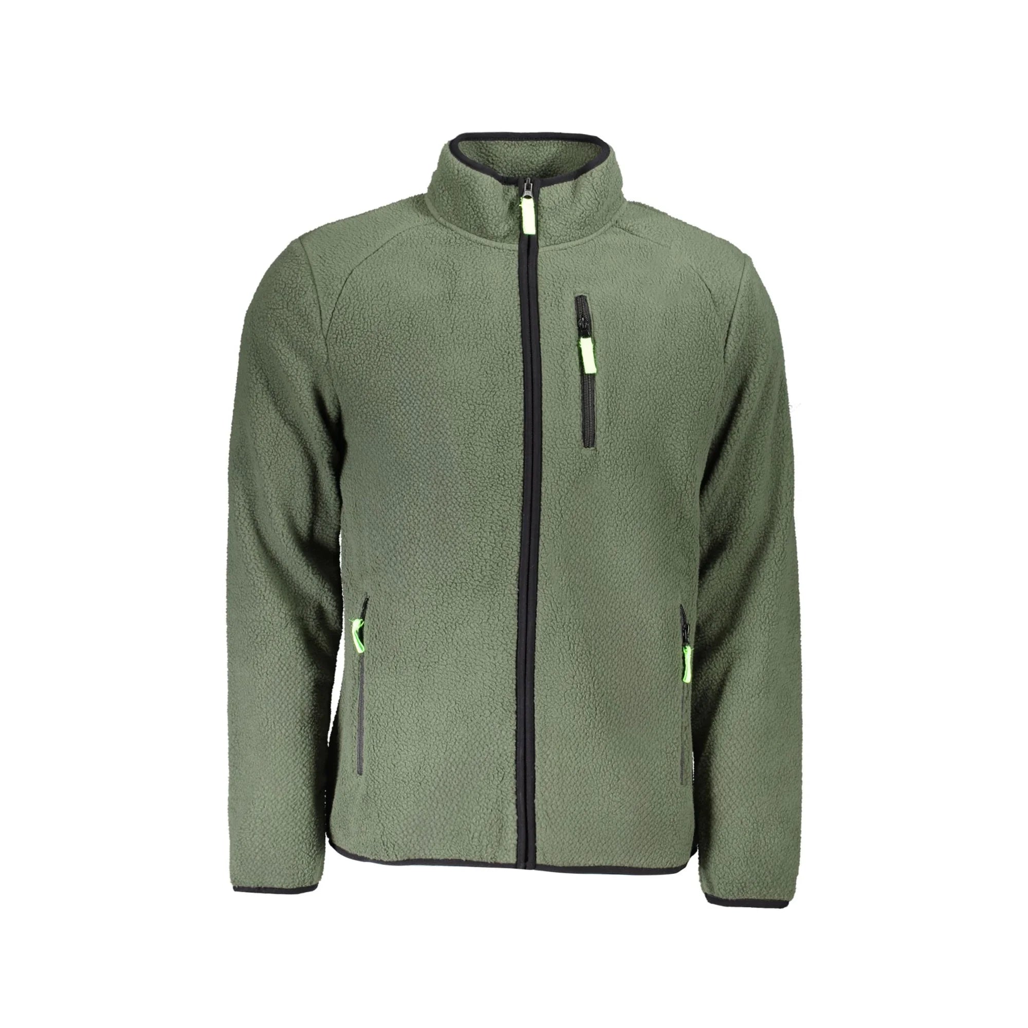 Norway 1963 Felpa Uomo Verde Zip Dettagli Contrasto Applicazione Felpe - foto prodotto