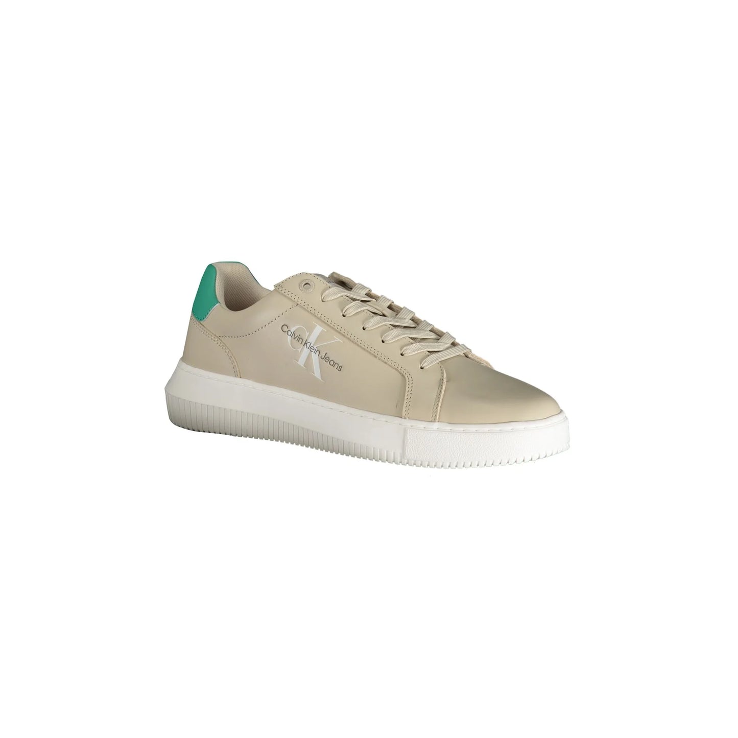 CALVIN KLEIN Scarpe Sneakers Uomo Beige con Dettagli a Contrasto - vista 2