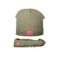 NORWAY 1963 Set Cuffia e Sciarpa Uomo Verde in Pile con Logo Cappelli - foto prodotto