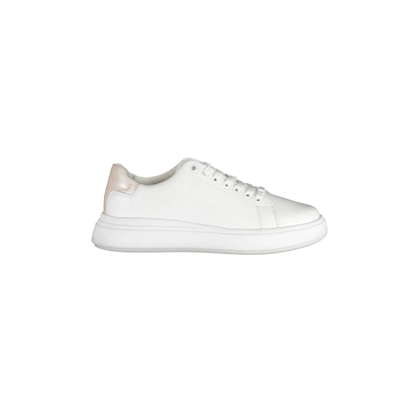 CALVIN KLEIN Scarpe Sneakers Donna Bianche con Dettagli a Contrasto Bianco - foto prodotto