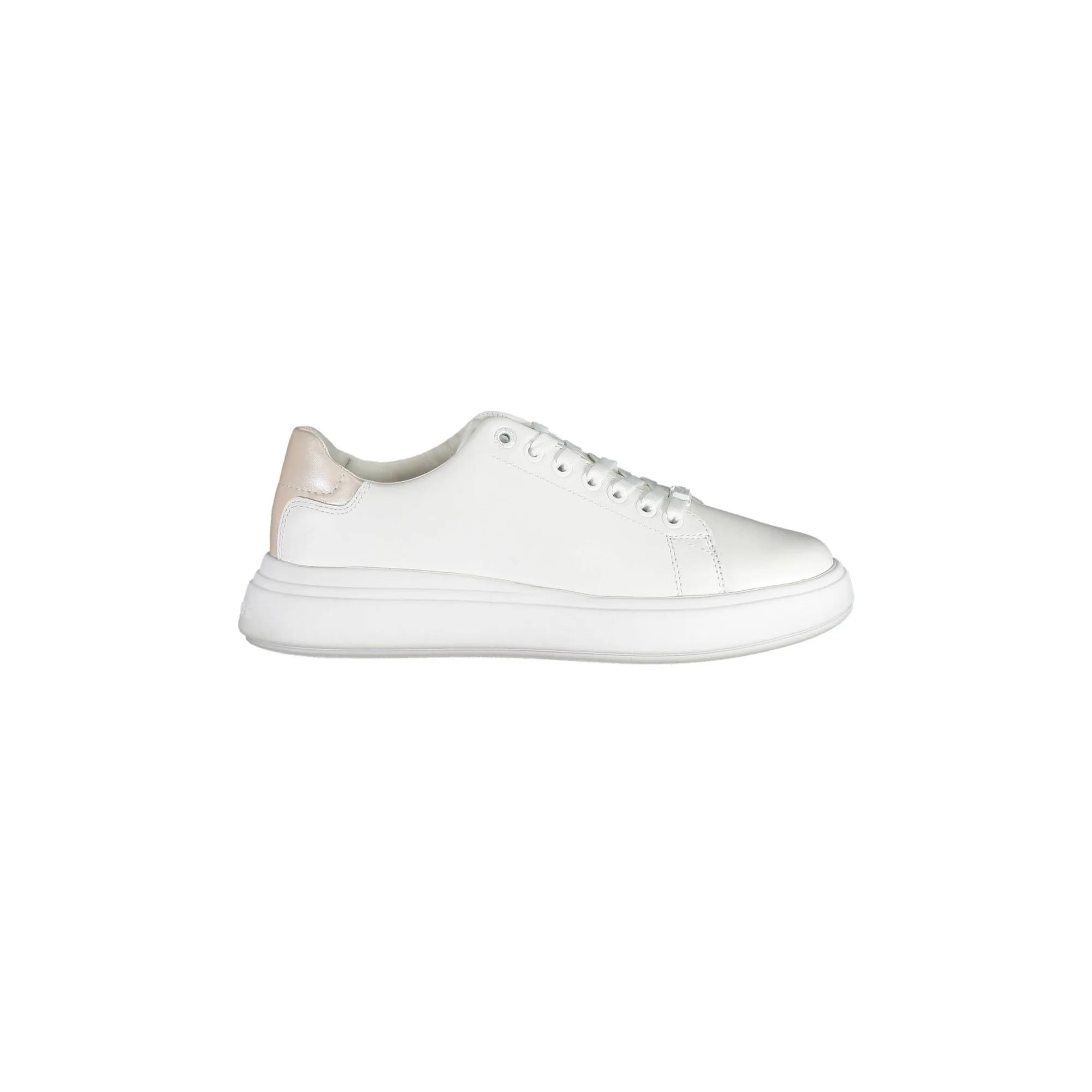 CALVIN KLEIN Scarpe Sneakers Donna Bianche con Dettagli a Contrasto Bianco - foto prodotto