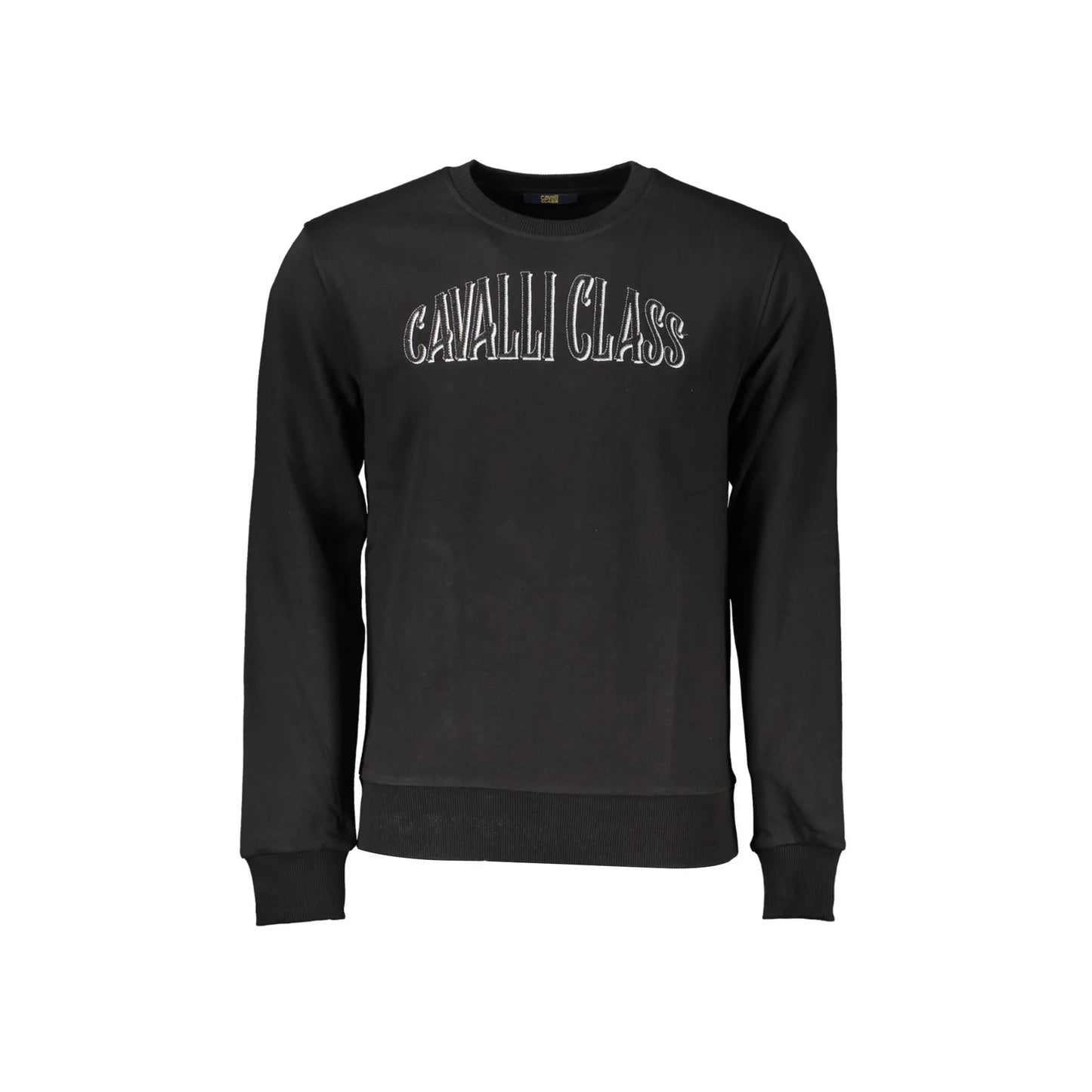 Cavalli Class Felpa Maniche Lunghe Uomo Nera Ricamo Felpe Nero - foto prodotto