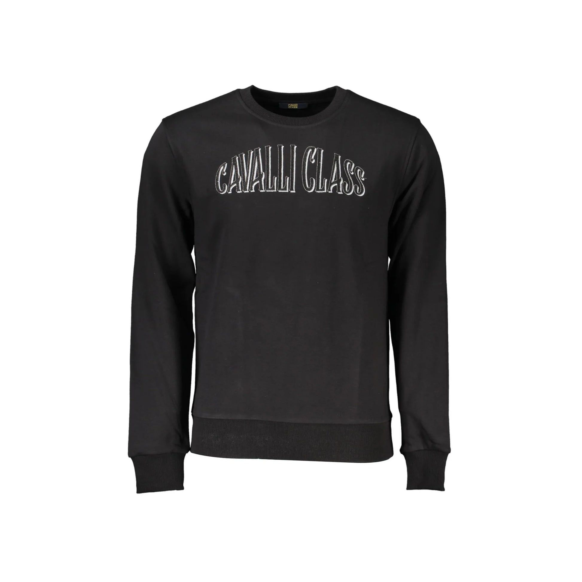 Cavalli Class Felpa Maniche Lunghe Uomo Nera Ricamo Felpe Nero - foto prodotto