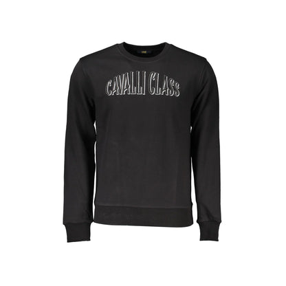 Cavalli Class Felpa Maniche Lunghe Uomo Nera Ricamo Felpe Nero - foto prodotto