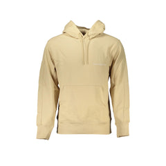 Calvin Klein Felpa Maniche Lunghe Uomo Beige Stampa Logo