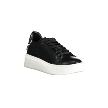 GAELLE PARIS Scarpe Sneakers Donna Nere con Doppio Laccio e Logo nero - vista 2