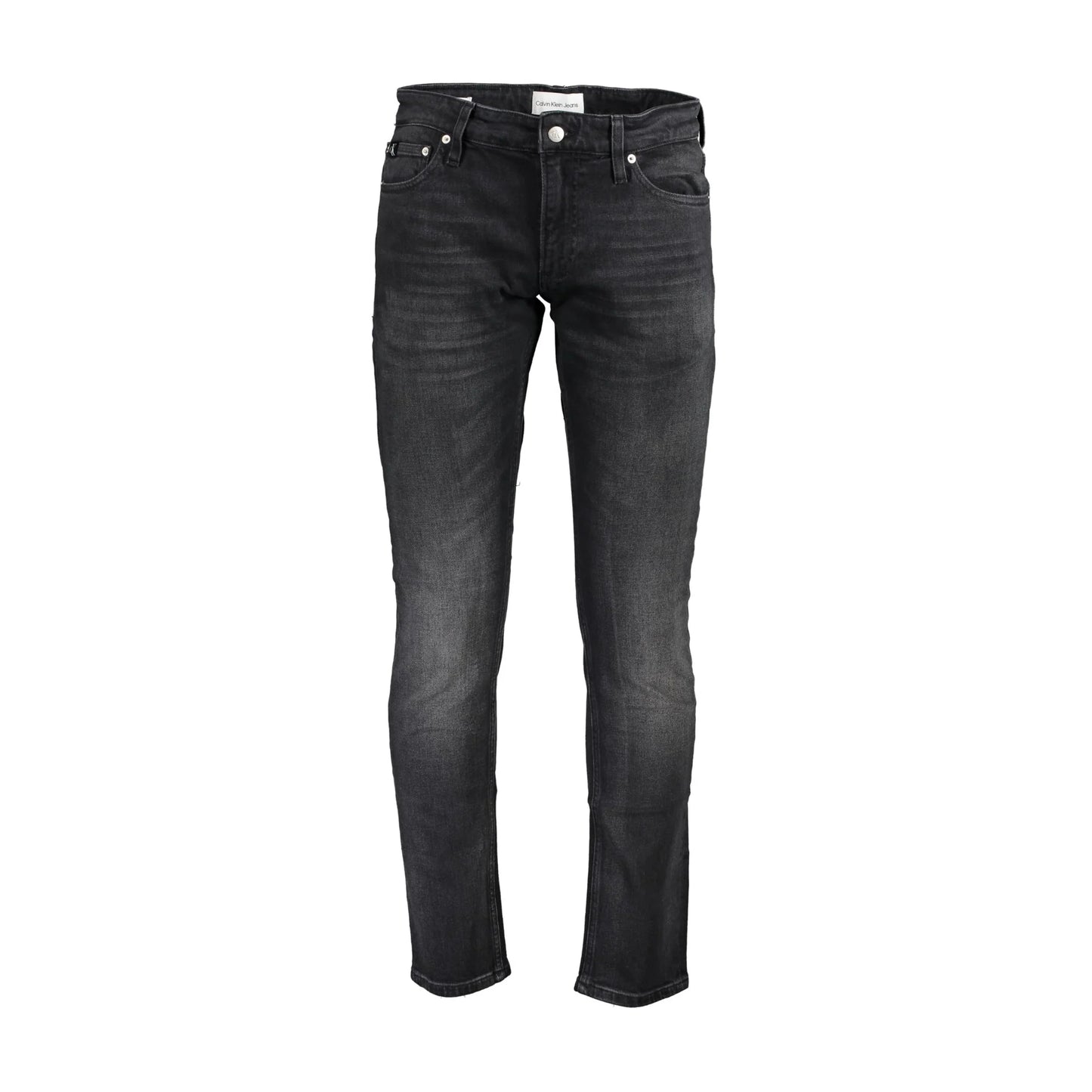 Calvin Klein Jeans Uomo Nero Slim Fit Effetto Slavato Logo - foto prodotto