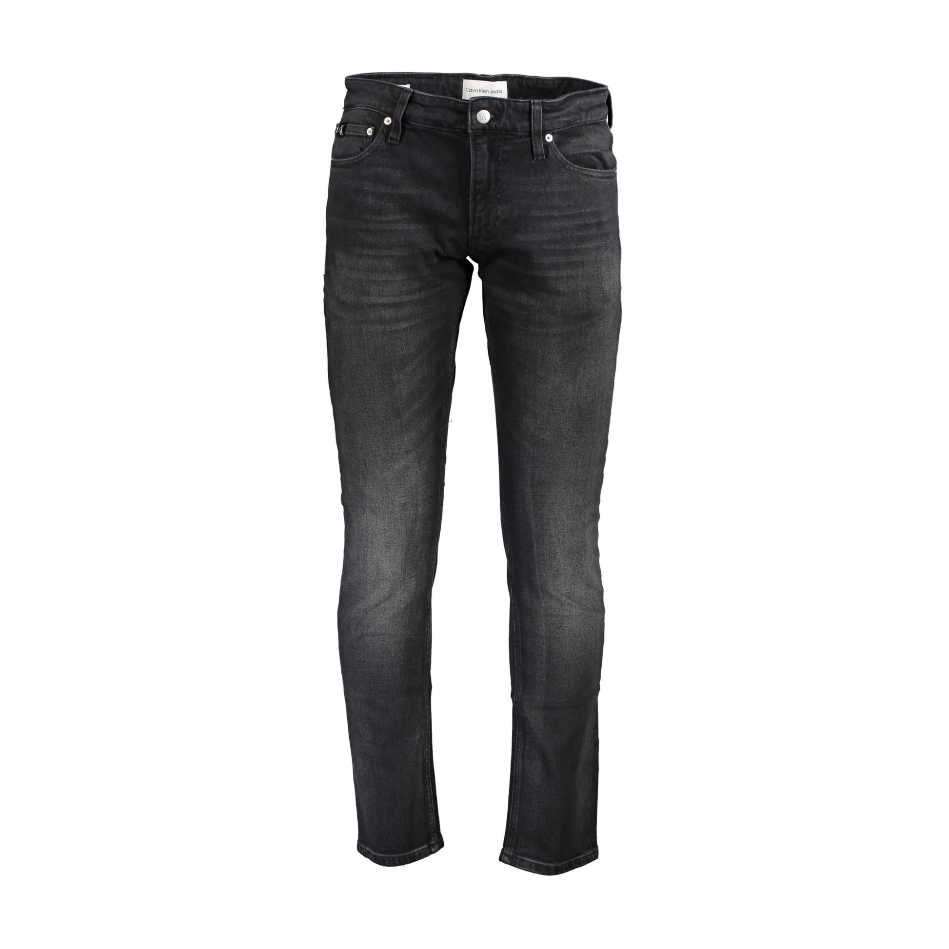 Calvin Klein Jeans Uomo Nero Slim Fit Effetto Slavato Logo - foto prodotto