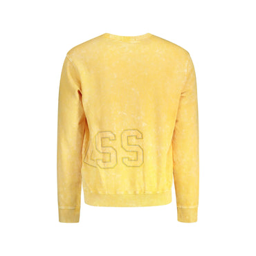 Guess Jeans Felpa Maniche Lunghe Uomo Gialla Ricamo Felpe giallo - vista 2