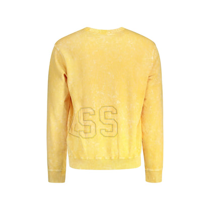 Guess Jeans Felpa Maniche Lunghe Uomo Gialla Ricamo Felpe giallo - vista 2