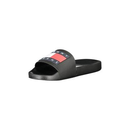 Tommy Hilfiger Ciabatte Ciabatte Uomo Nera Stampa Logo nero - vista 3