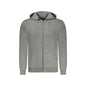 Norway 1963 Cardigan Uomo Grigio con Cappuccio Zip Tasche Ricamo Logo Maglie - foto prodotto