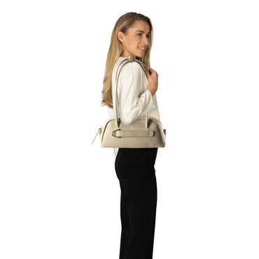 Coccinelle Borsa a Spalla Pelle Donna Beige Logo Borse - vista 2