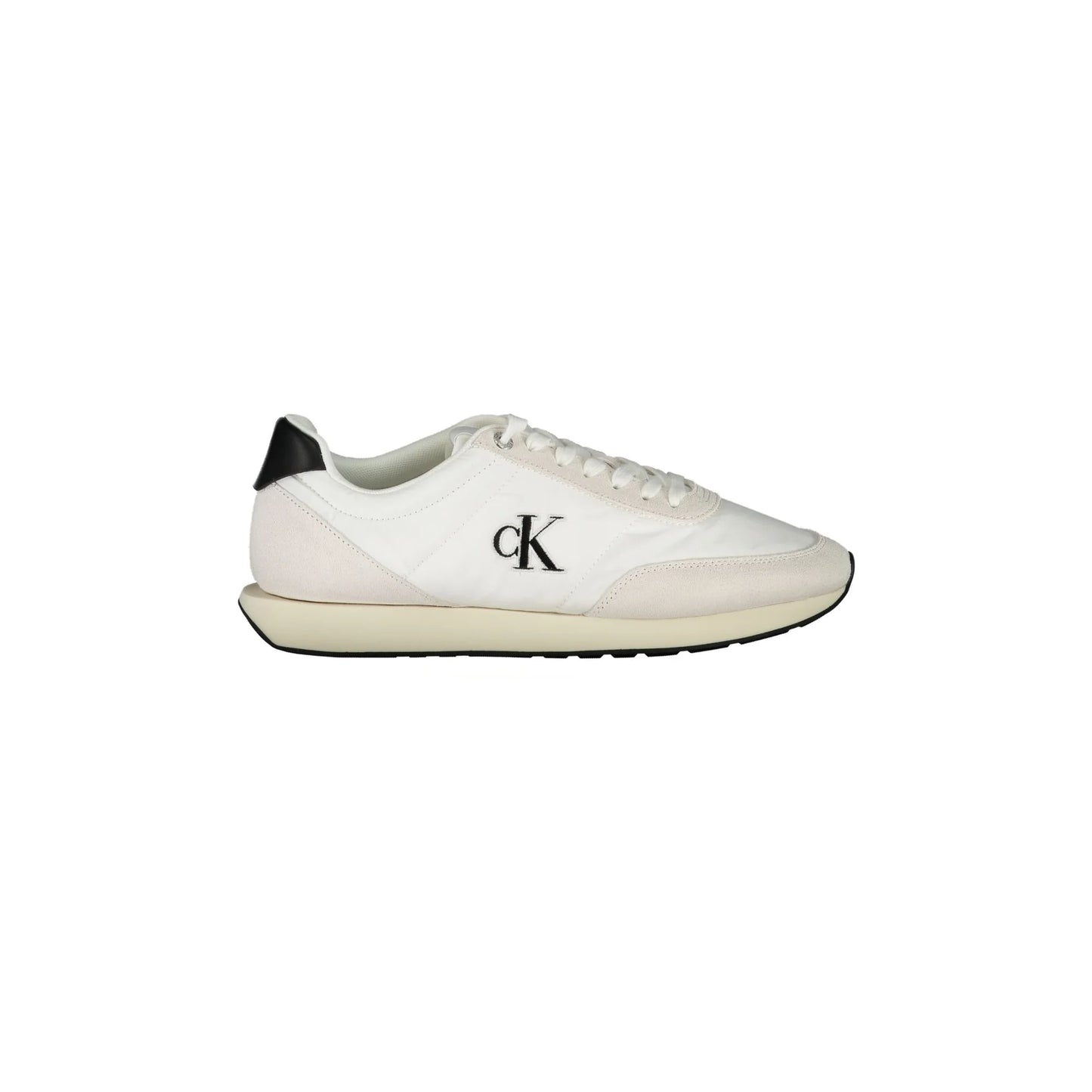 CALVIN KLEIN Sneakers Uomo Bianche con Lacci e Dettagli in Nero Bianco - foto prodotto