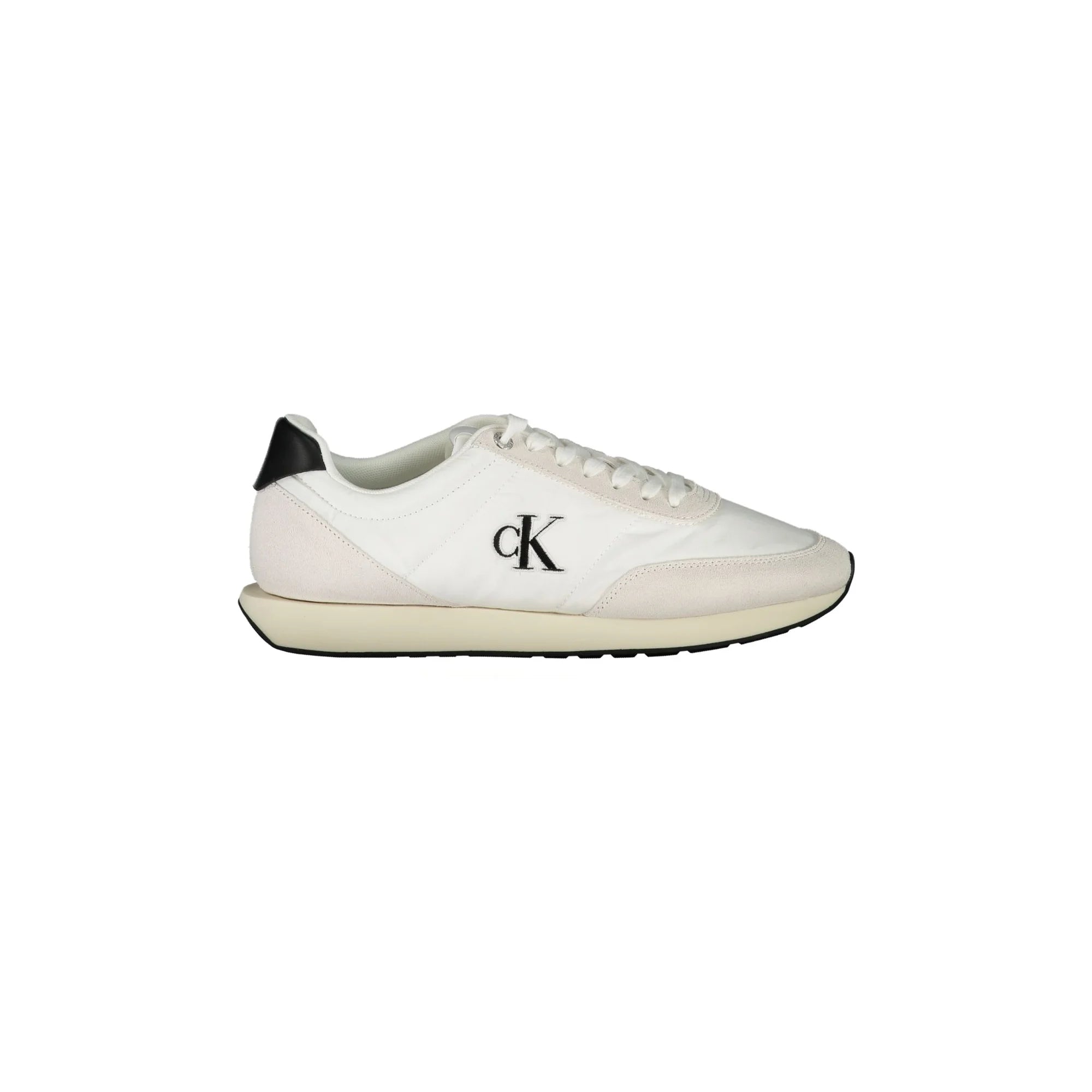 CALVIN KLEIN Sneakers Uomo Bianche con Lacci e Dettagli in Nero Bianco - foto prodotto