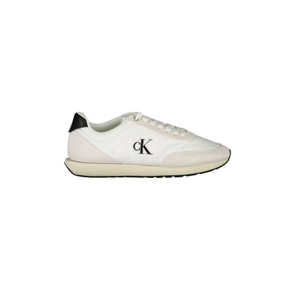 CALVIN KLEIN Sneakers Uomo Bianche con Lacci e Dettagli in Nero Bianco - foto prodotto