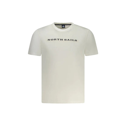 North Sails T-Shirt Uomo Bianca Maniche Corte Stampa Logo Bianco - foto prodotto