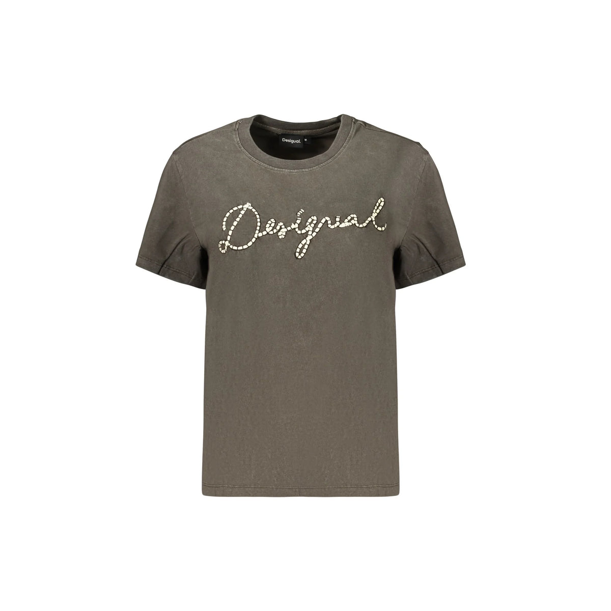DESIGUAL T-SHIRT MANICHE CORTE DONNA GRIGIO