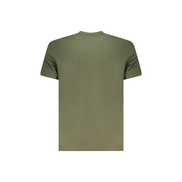 Fila T-Shirt Maniche Corte Uomo Verde Stampa Logo - vista 2
