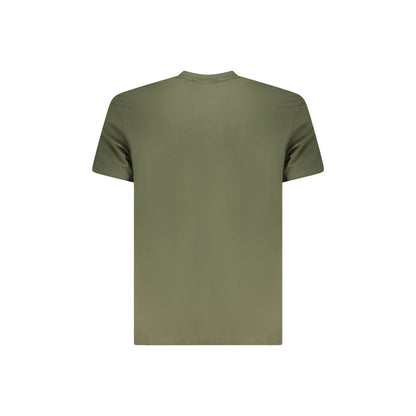Fila T-Shirt Maniche Corte Uomo Verde Stampa Logo - vista 2