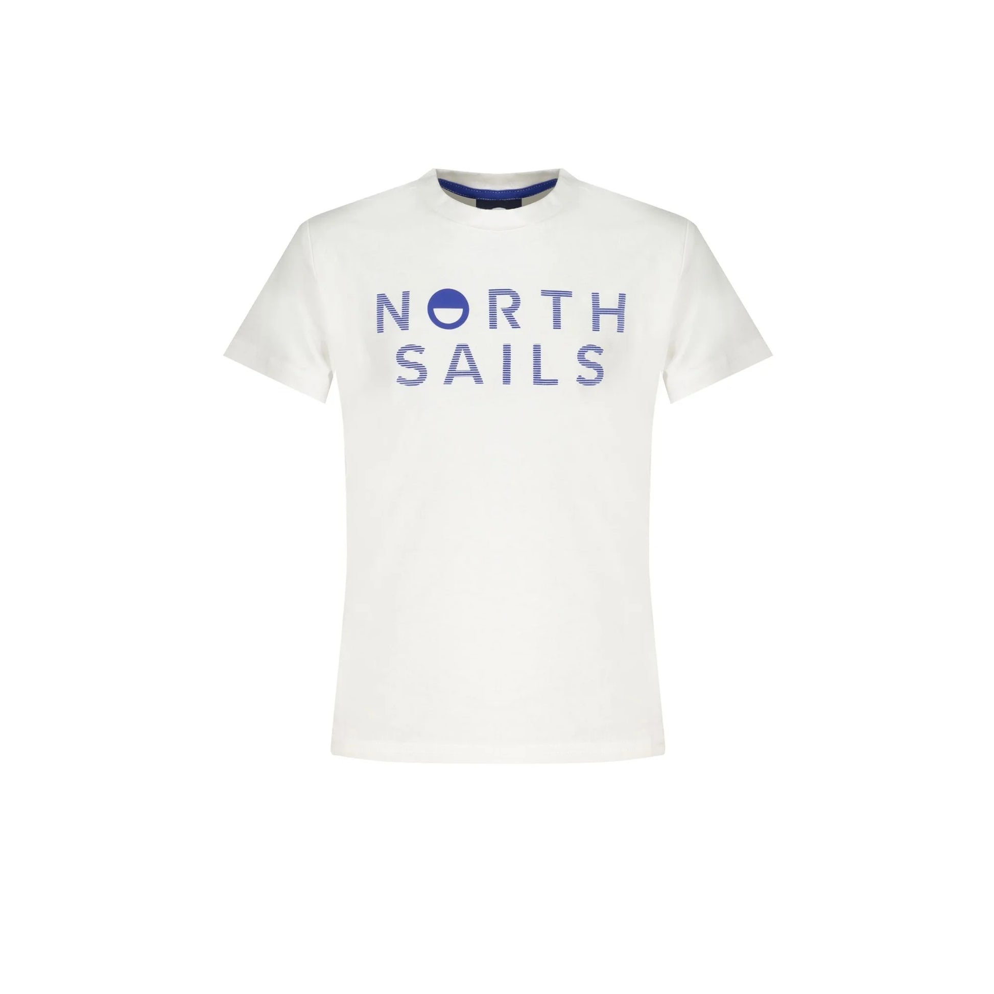 North Sails T-Shirt Maniche Corte Bambino Bianca Stampa Logo Bianco - foto prodotto