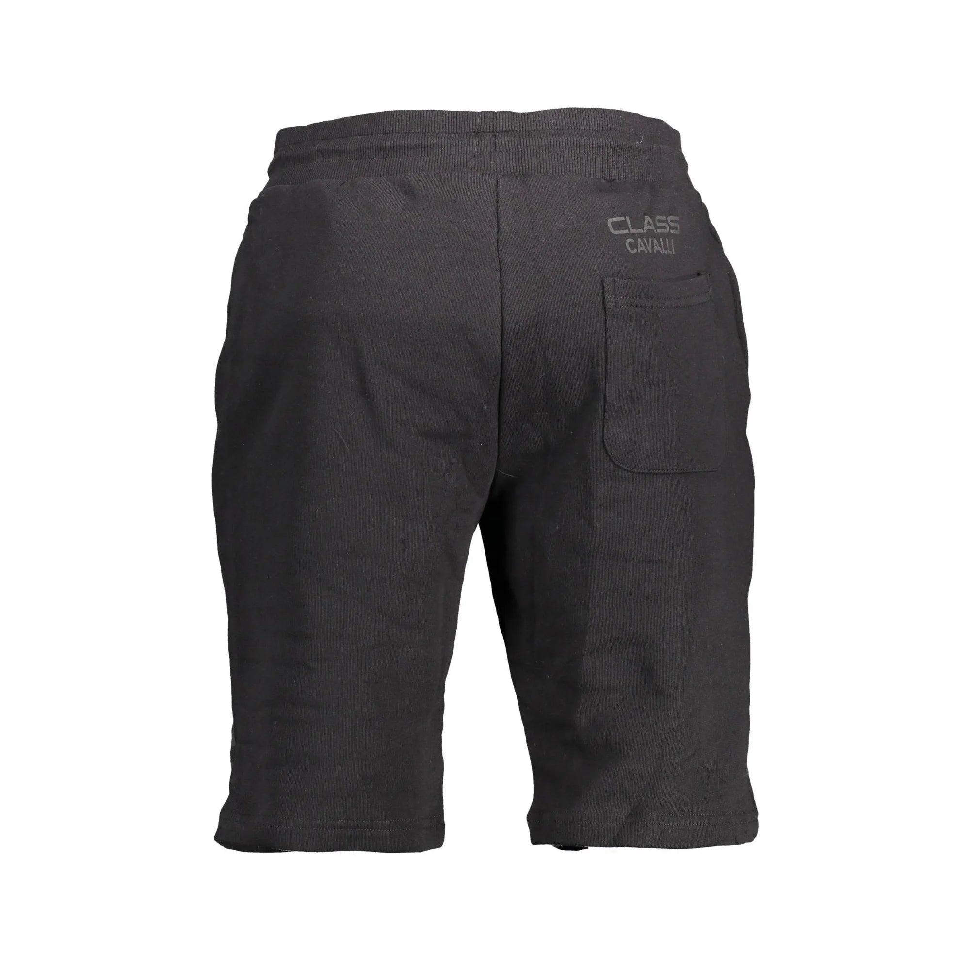 Cavalli Class Short Uomo Nero Stampa Logo Pantaloni - vista 2