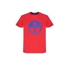 North Sails T-shirt Krótki Rękaw Dziecięcy Czerwony Z Nadrukiem Logo