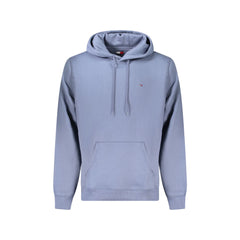 Tommy Hilfiger Felpa Uomo Blu Cappuccio Felpata Ricamo Logo
