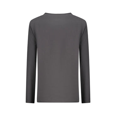 North Sails T-Shirt Maniche Lunghe Donna Nera Stampa in Rilievo Logo nero - vista 2