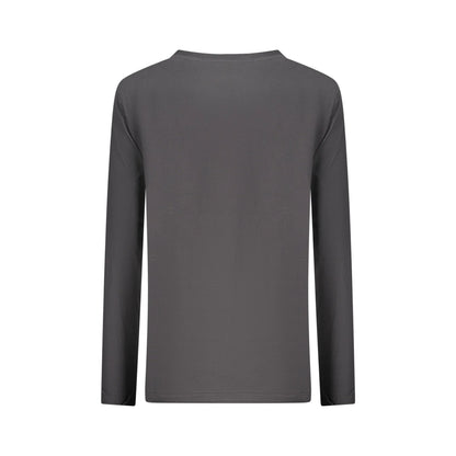 North Sails T-Shirt Maniche Lunghe Donna Nera Stampa in Rilievo Logo nero - vista 2