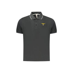 Accademia Militare Polo Maniche Corte Uomo Nera Stampa Logo