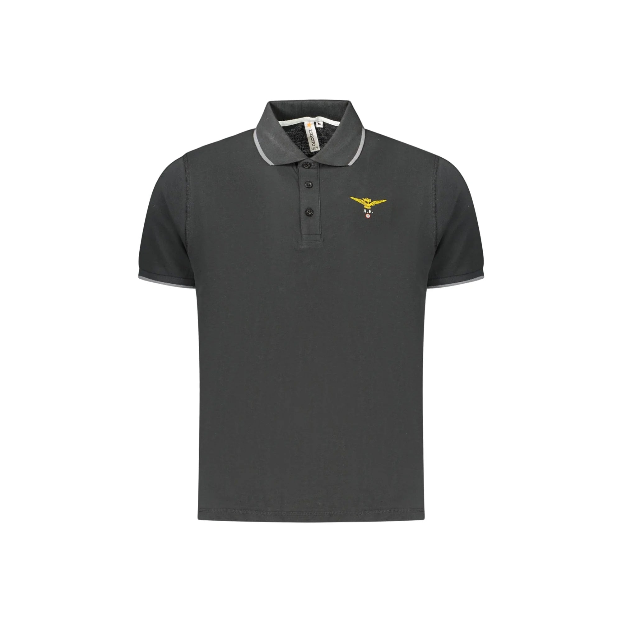 ACCADEMIA MILITARE POLO MANICHE CORTE UOMO NERO