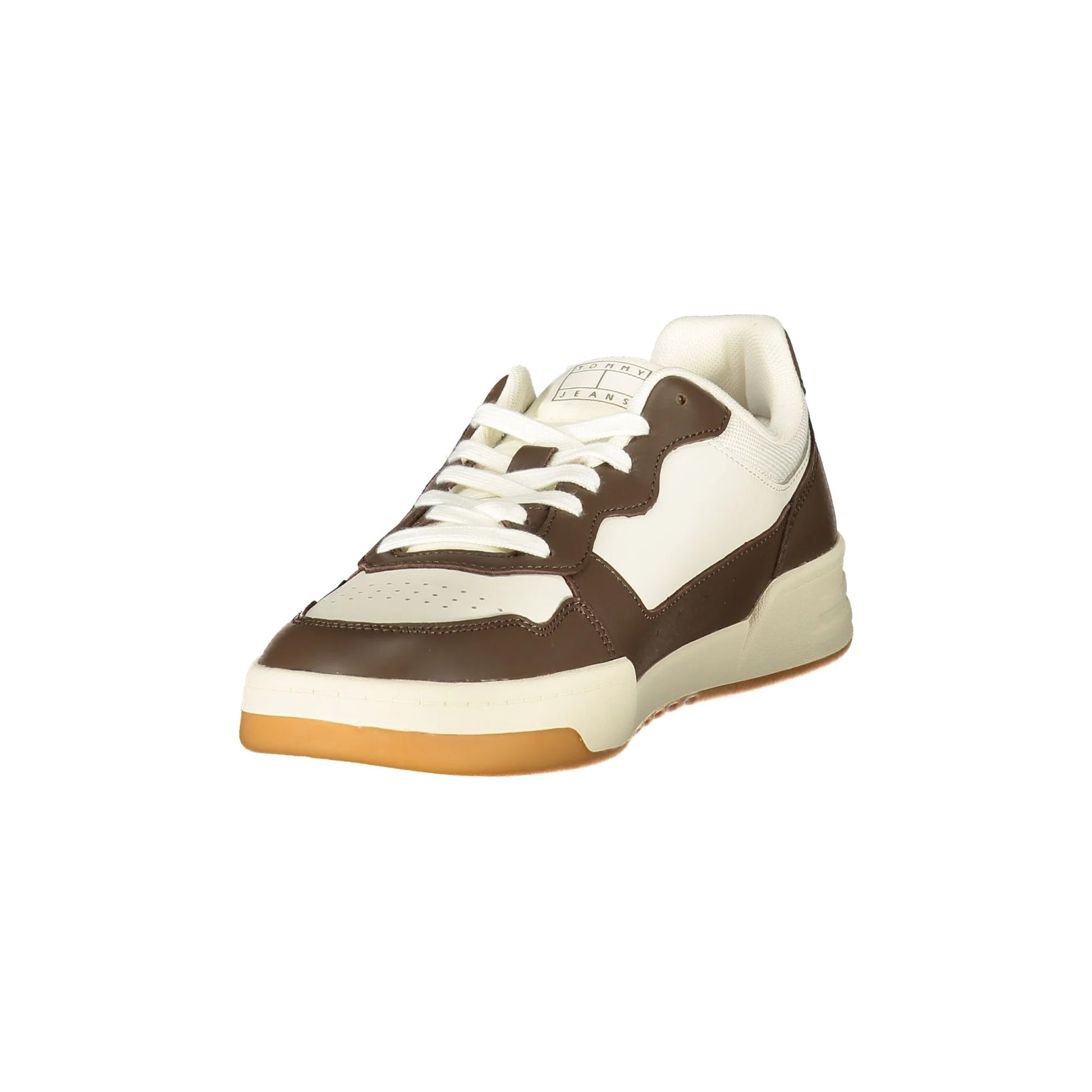 TOMMY HILFIGER Sneakers Uomo Bianche con Lacci e Dettagli Marroni bianco - vista 3