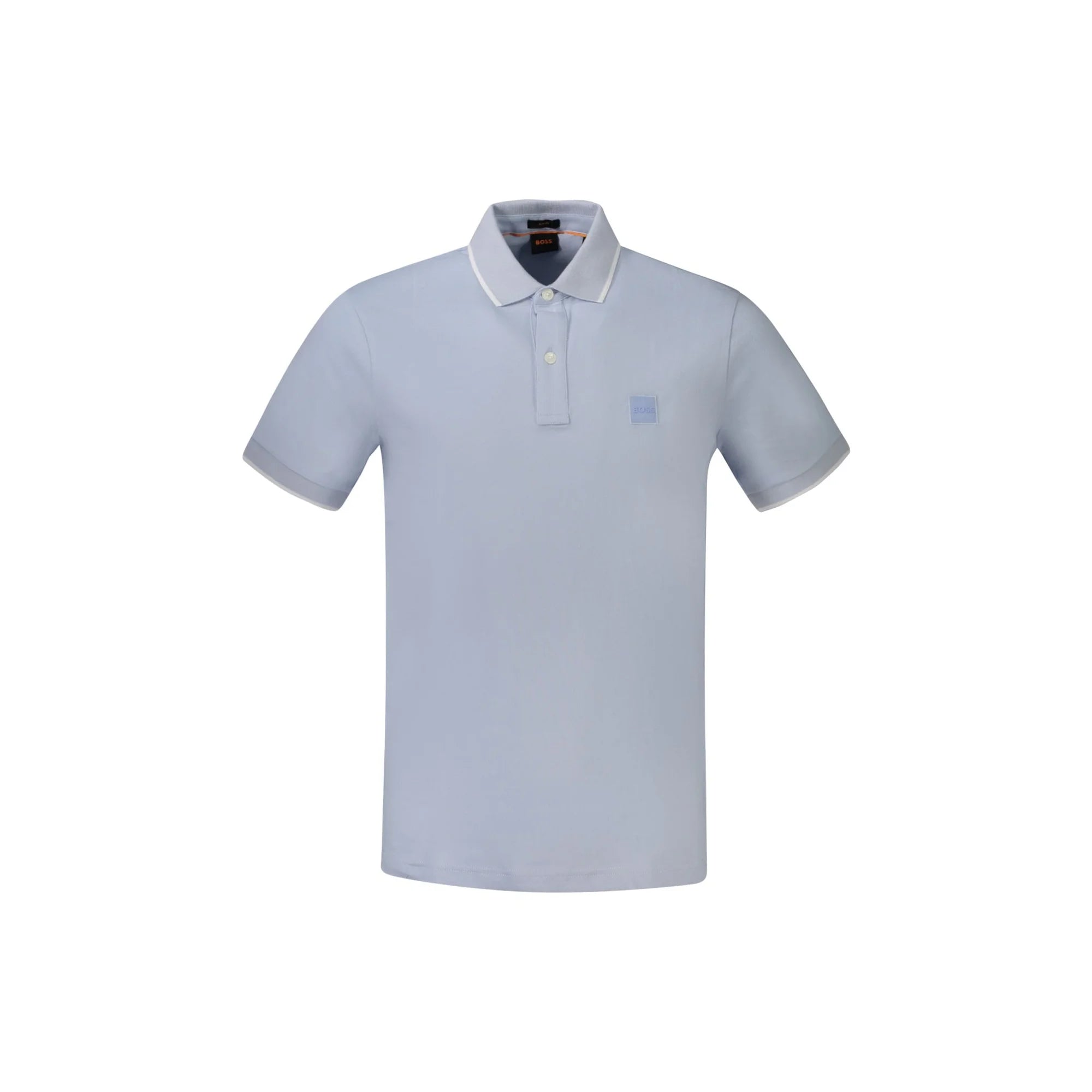 HUGO BOSS POLO MANICHE CORTE UOMO AZZURRO