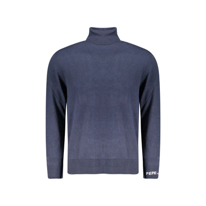 Pepe Jeans Maglia Uomo Blu Dolcevita Maniche Lunghe Logo Maglie - foto prodotto