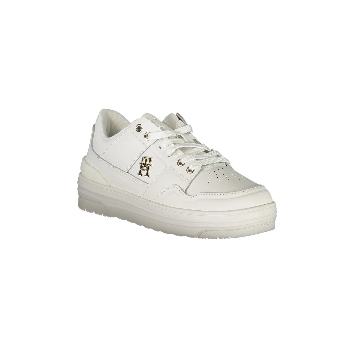 TOMMY HILFIGER Scarpe Sportive Donna Bianche con Dettagli a Contrasto Sneakers bianco - vista 2